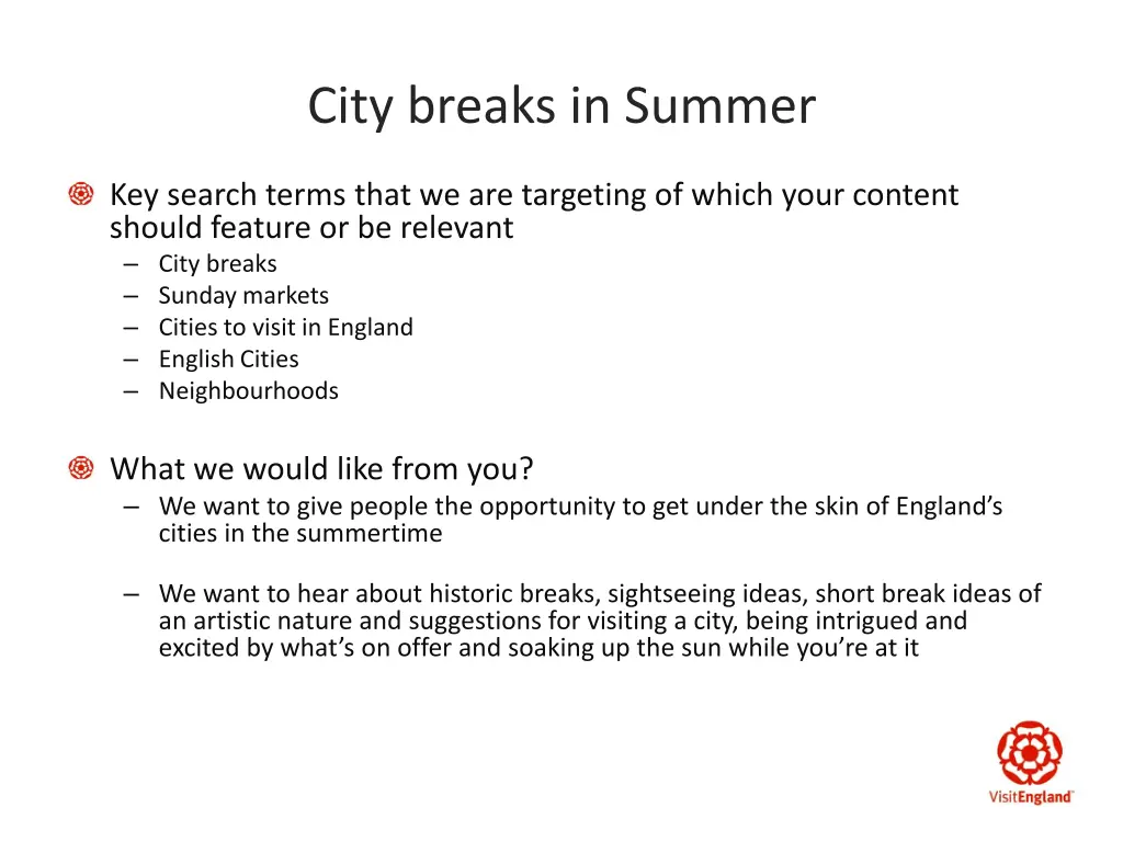 city breaks in summer