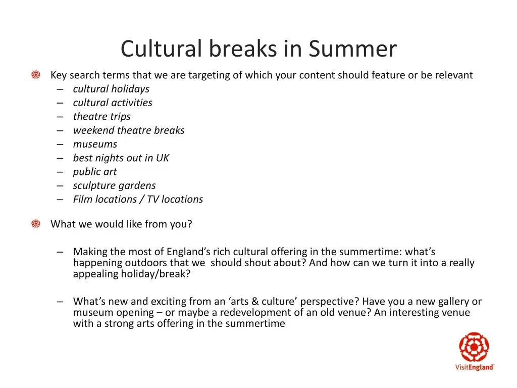 cultural breaks in summer