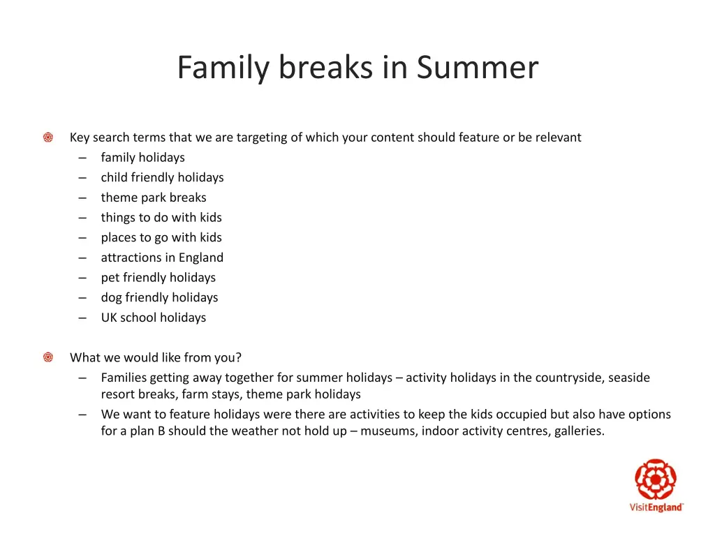 family breaks in summer