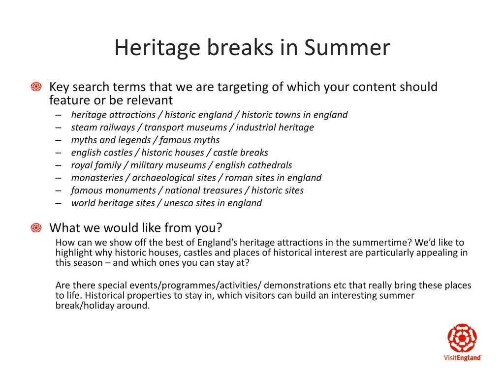 heritage breaks in summer