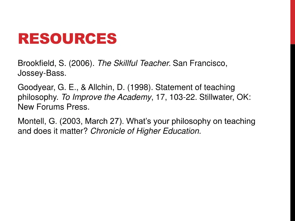 resources