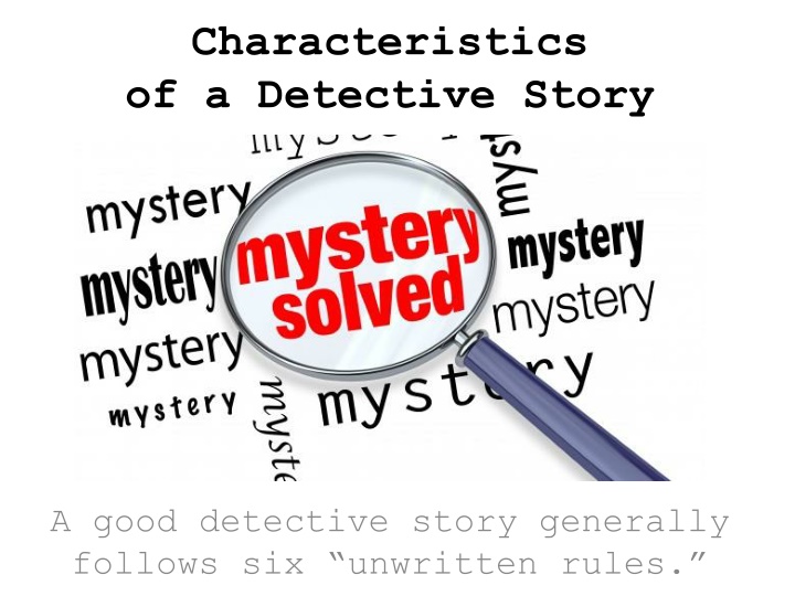 characteristics of a detective story