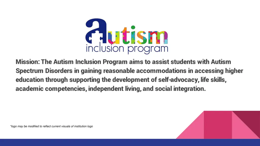 mission the autism inclusion program aims