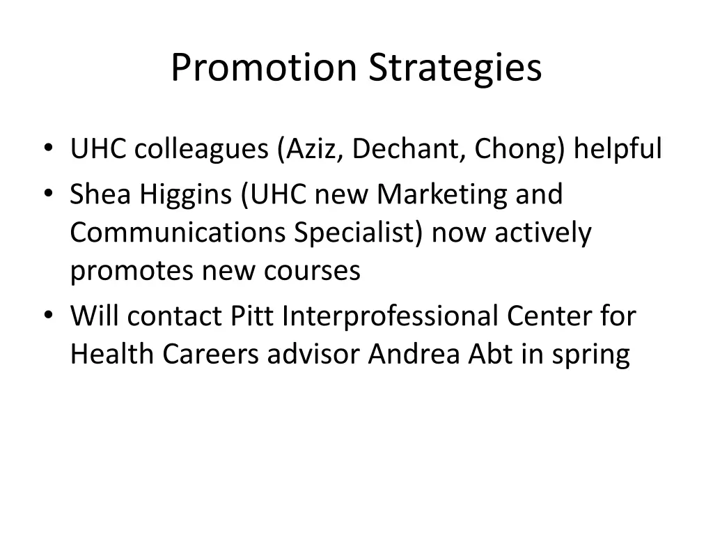 promotion strategies