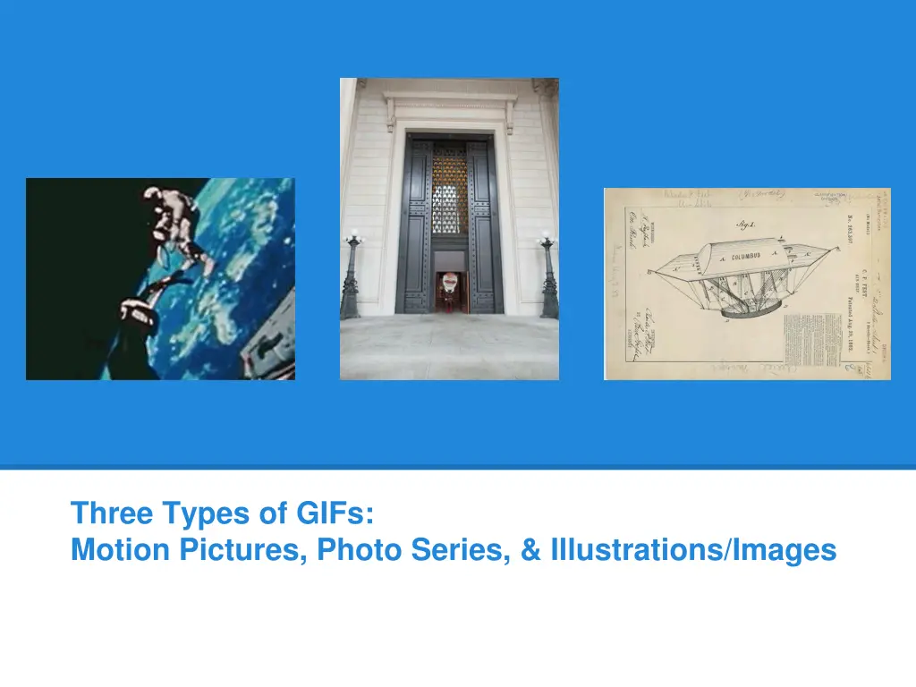 three types of gifs motion pictures photo series