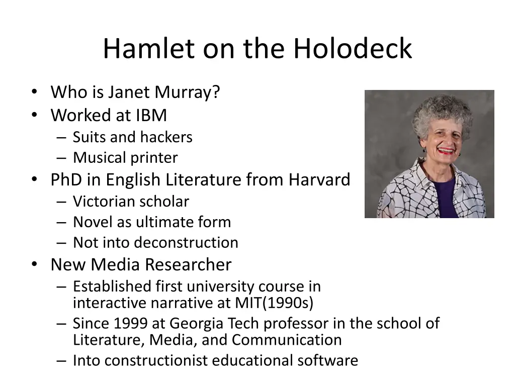 hamlet on the holodeck