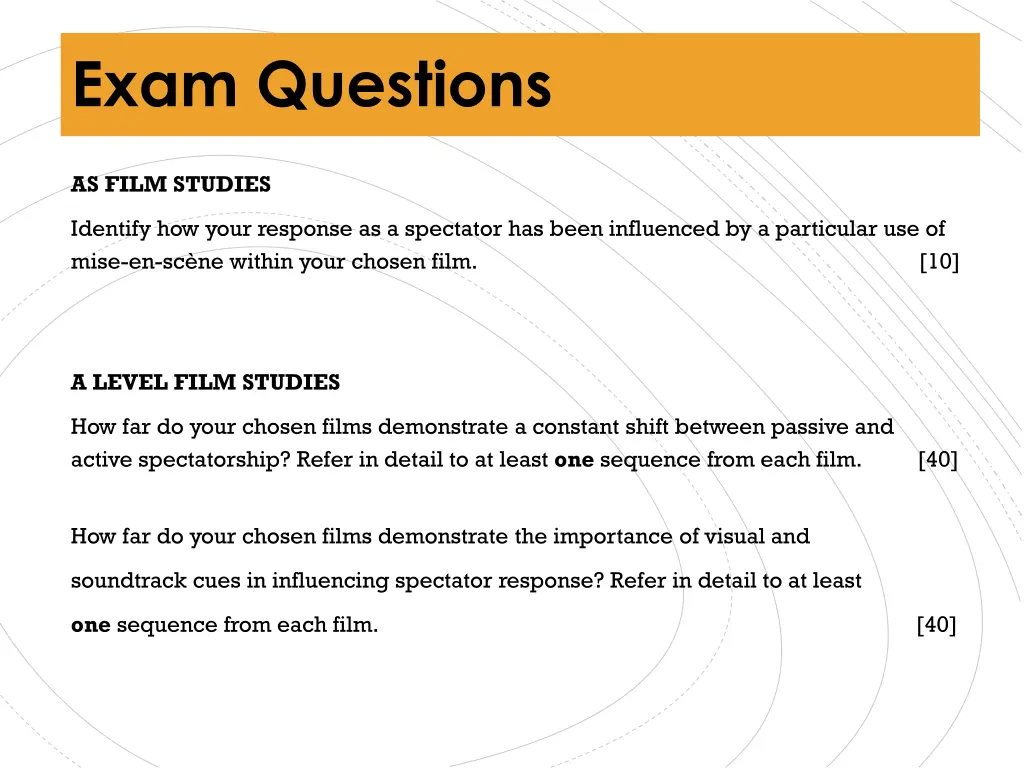 exam questions