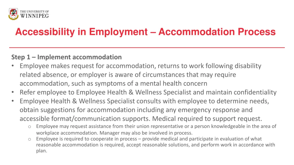 accessibility in employment accommodation process