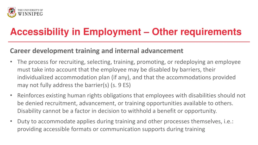 accessibility in employment other requirements 1