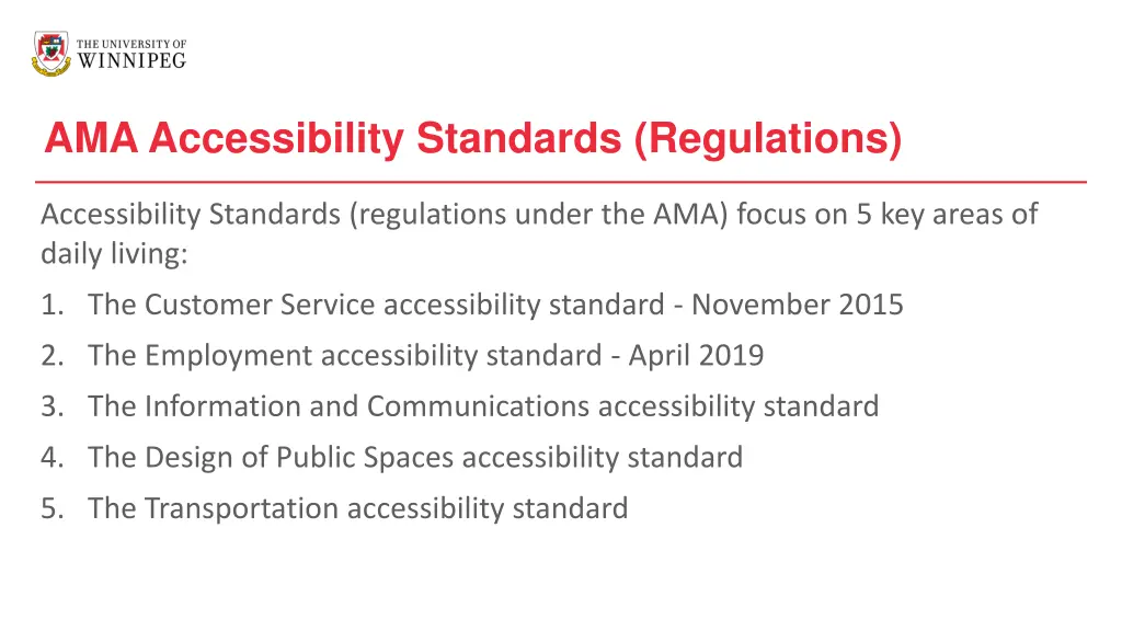 ama accessibility standards regulations