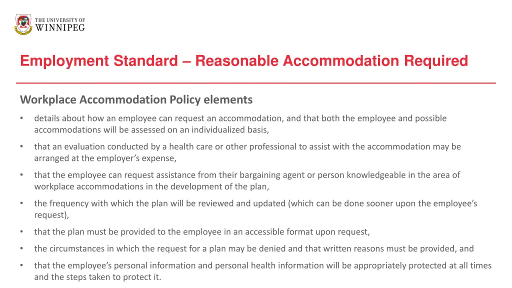 employment standard reasonable accommodation 3