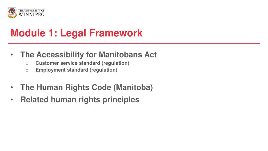 module 1 legal framework