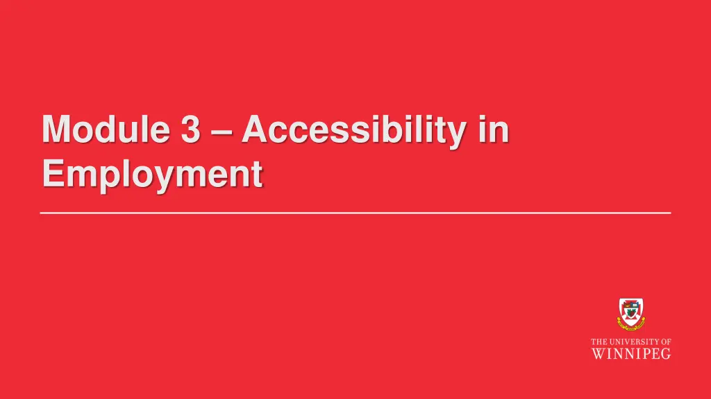 module 3 accessibility in employment