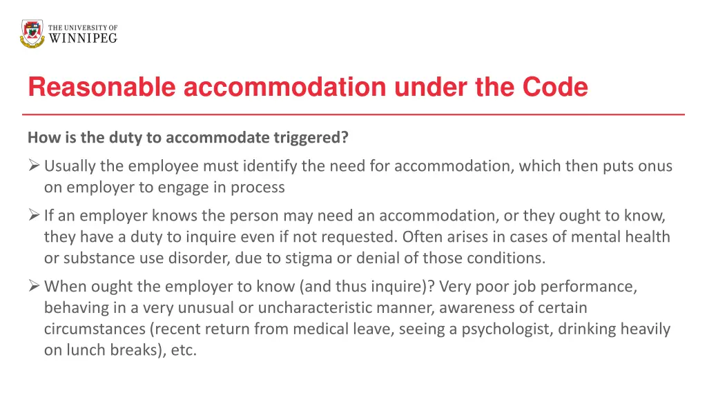 reasonable accommodation under the code 1