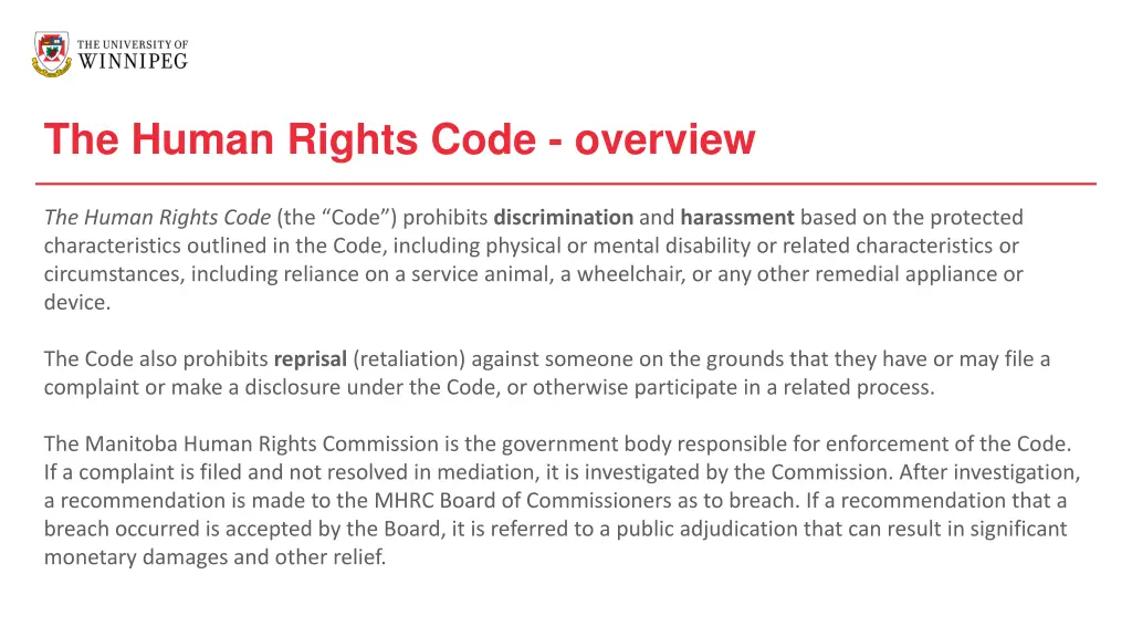 the human rights code overview