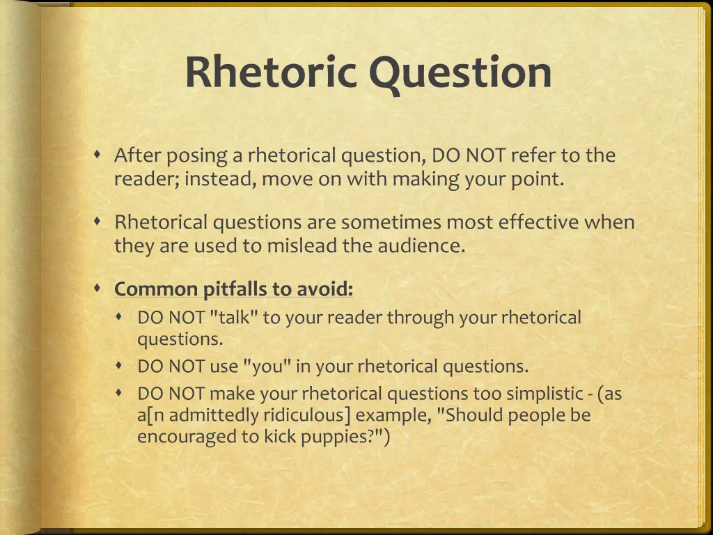 rhetoric question 1