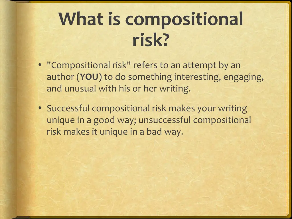 what is compositional risk