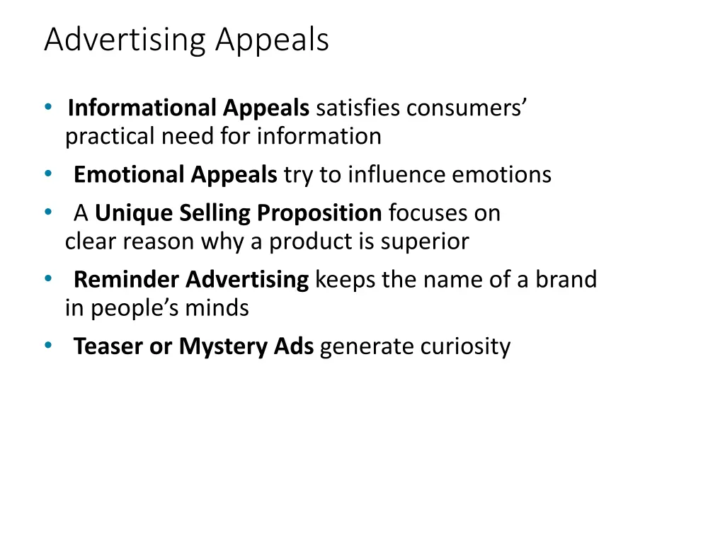 advertising appeals