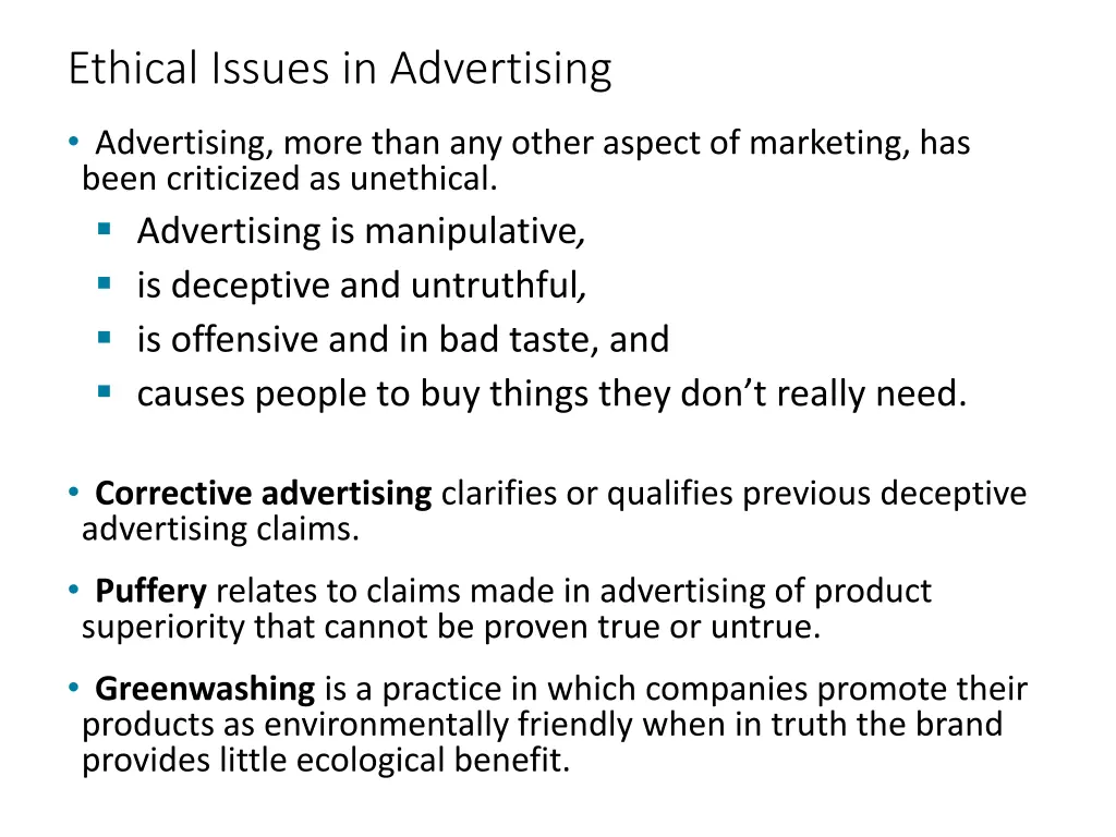 ethical issues in advertising