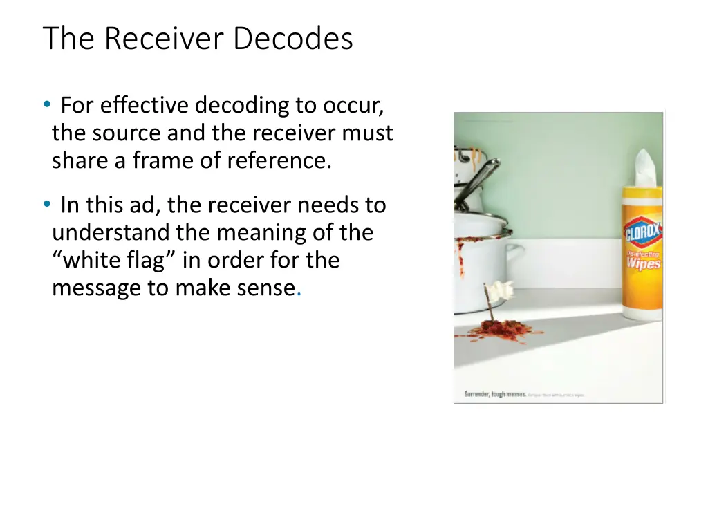 the receiver decodes