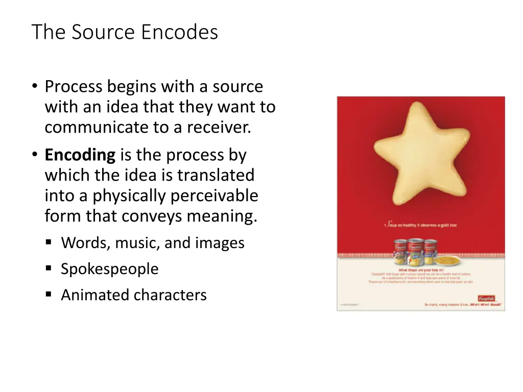 the source encodes