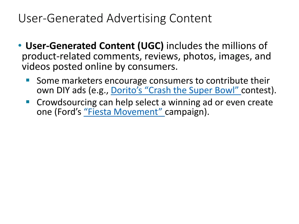 user generated advertising content