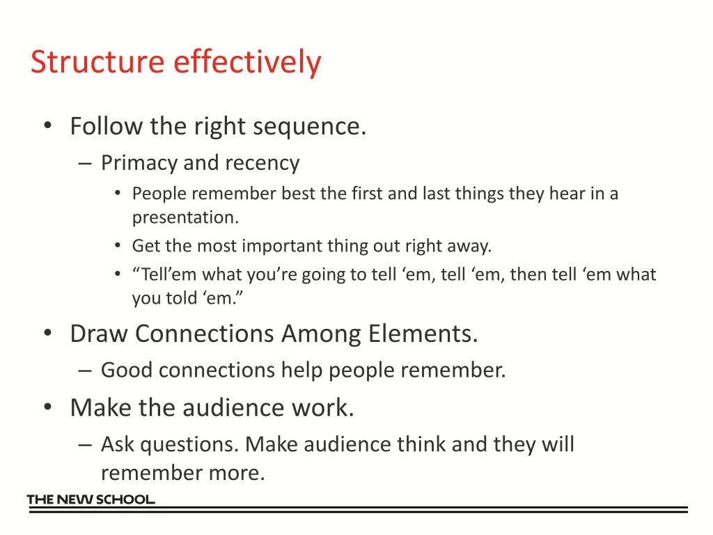 structure effectively