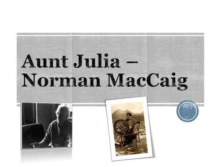 aunt julia norman maccaig