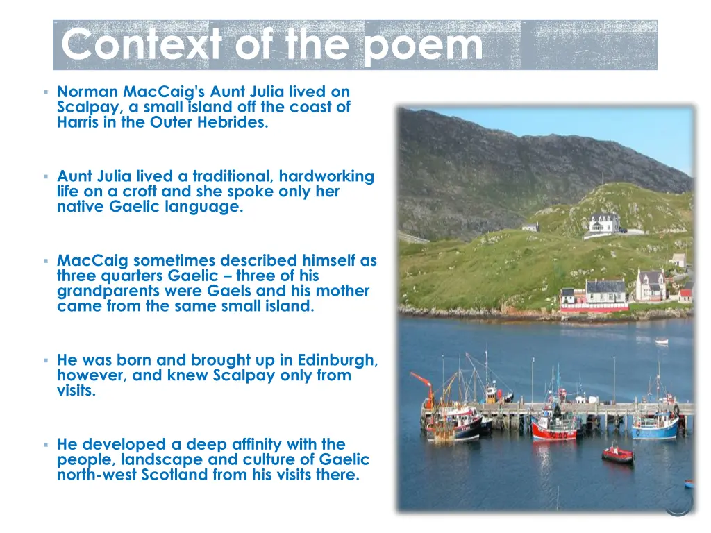 context of the poem