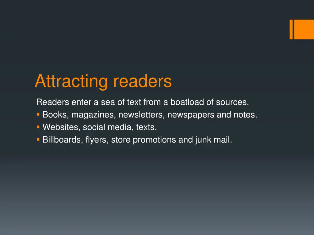 attracting readers