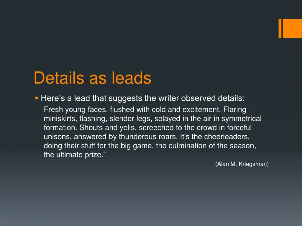 details as leads