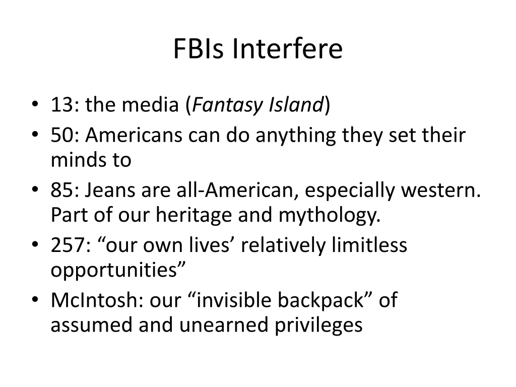 fbis interfere