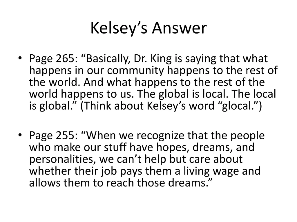 kelsey s answer