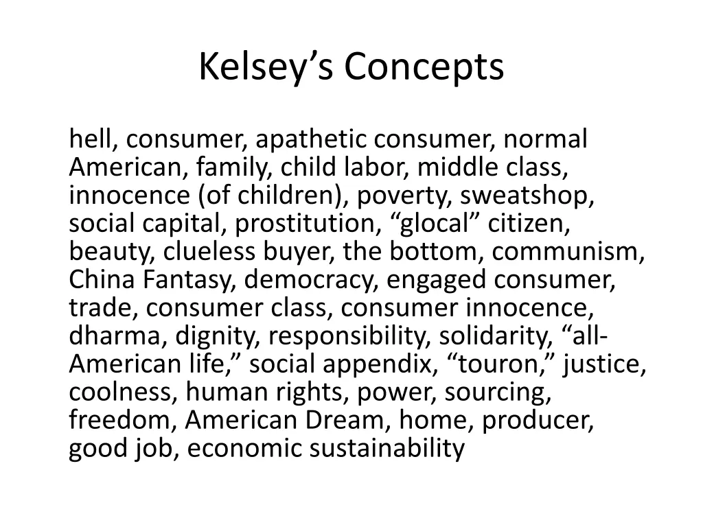 kelsey s concepts