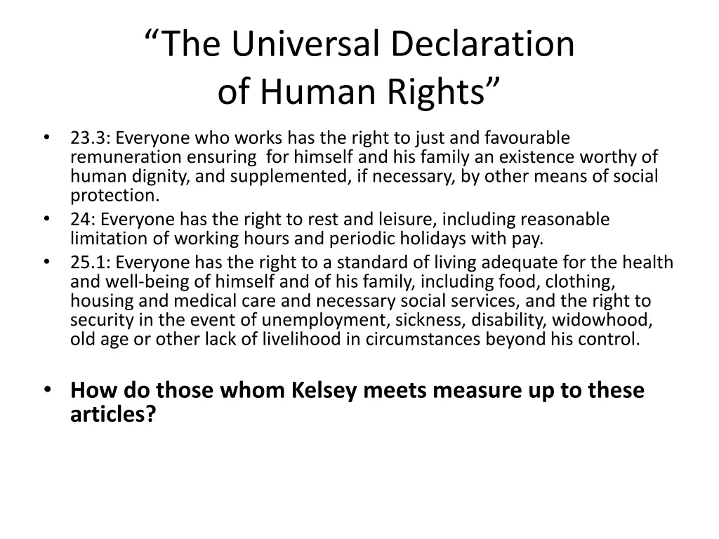 the universal declaration of human rights