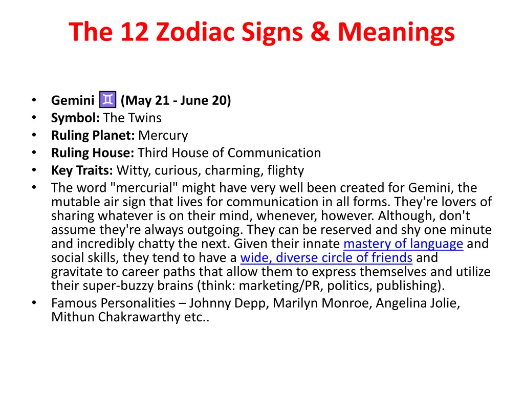 the 12 zodiac signs meanings 2