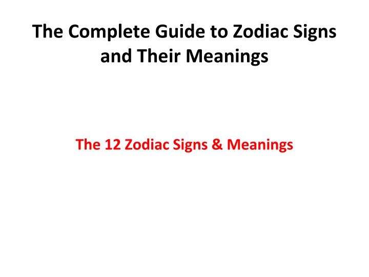 the complete guide to zodiac signs and their