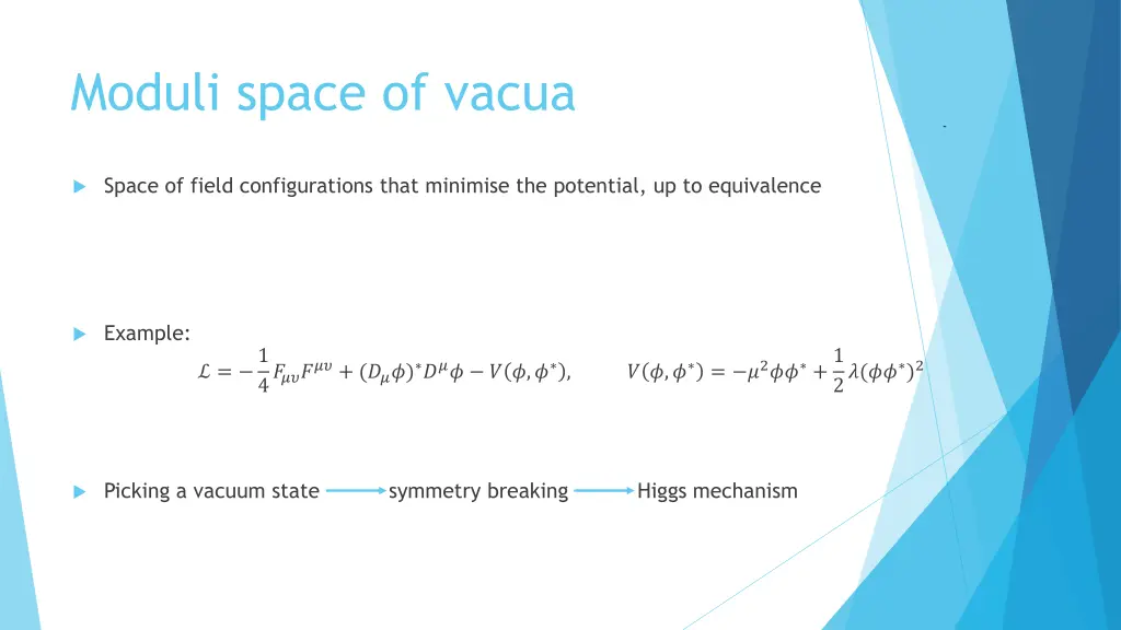 moduli space of vacua