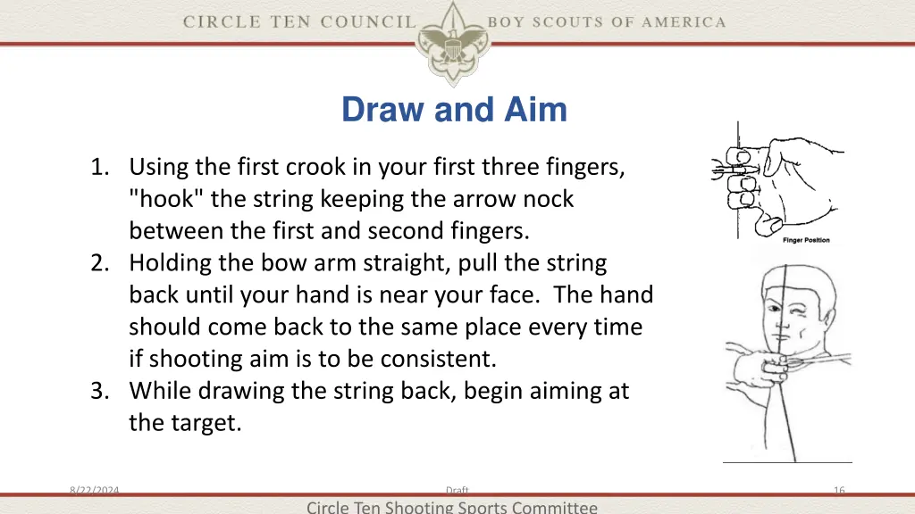 draw and aim