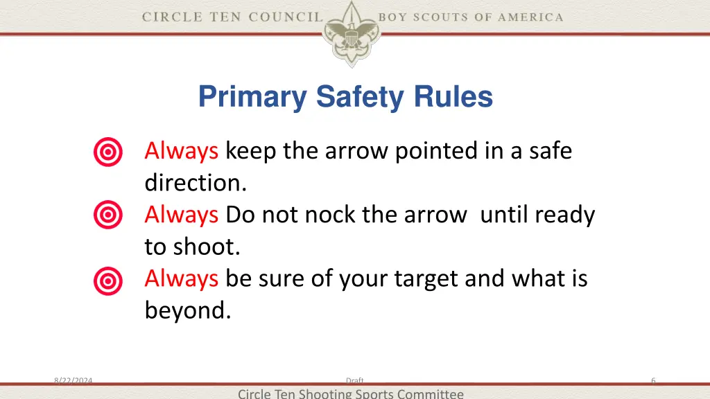 primary safety rules