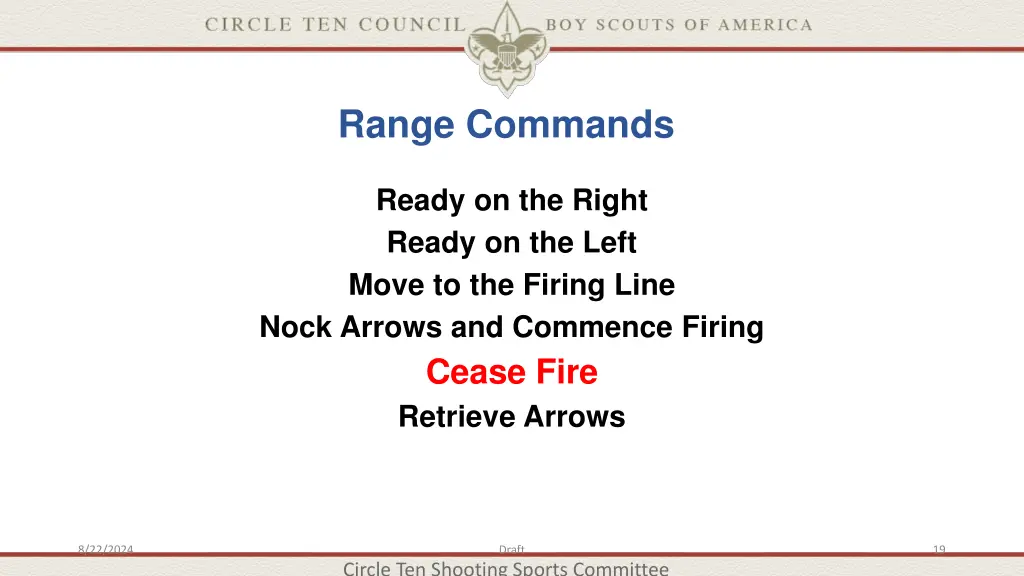 range commands