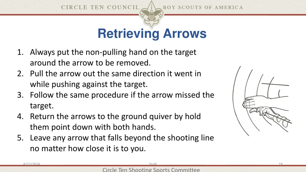 retrieving arrows