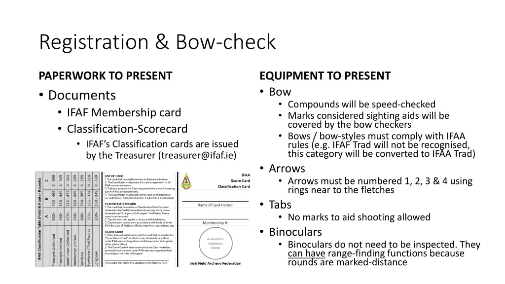 registration bow check