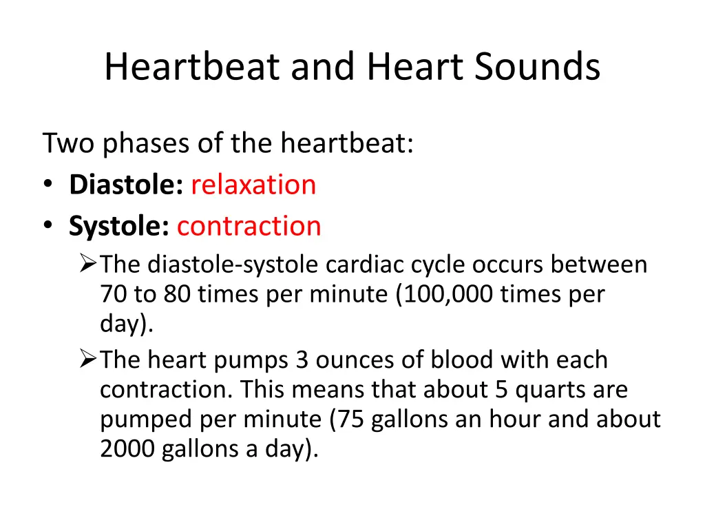 heartbeat and heart sounds