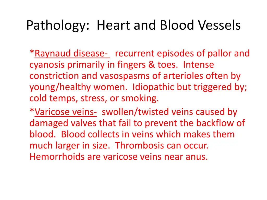 pathology heart and blood vessels