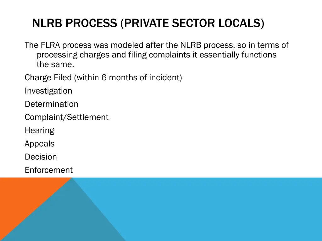 nlrb process private sector locals