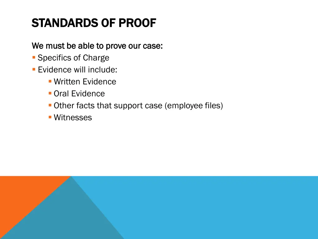 standards of proof standards of proof