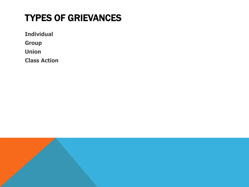 types of grievances types of grievances