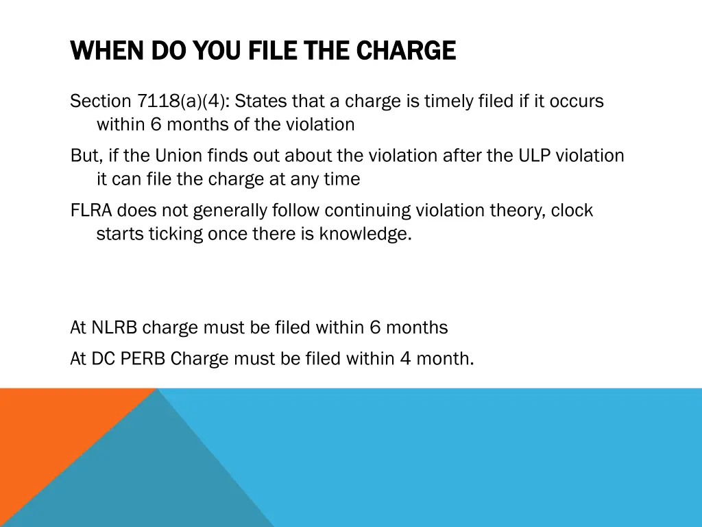 when do you file the charge when do you file