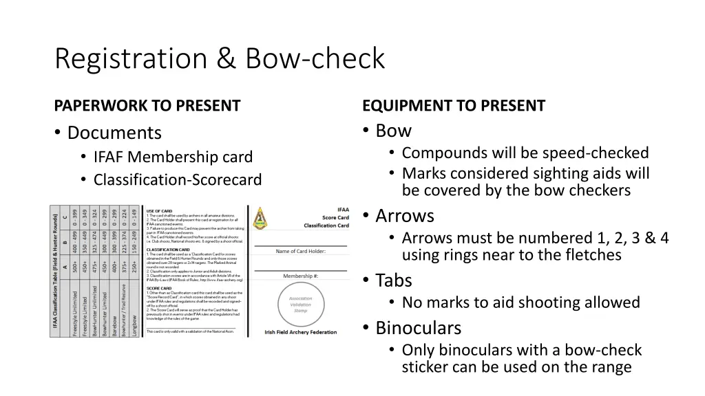 registration bow check